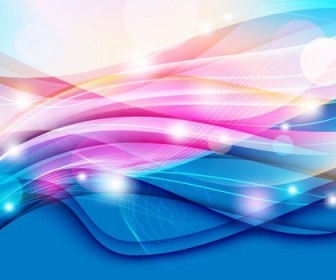 Color Waves Design Abstract Vector Graphic