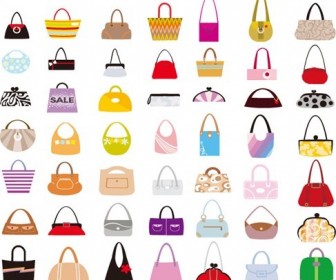 Vector Set of Woman Bags
