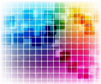 Vector Colorful Mosaic Pattern Design
