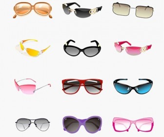 Trendy Sunglasses Vector Set