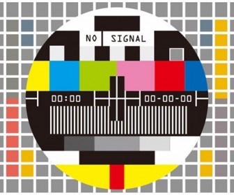 Television Test Screen No Signal Vector Illustration