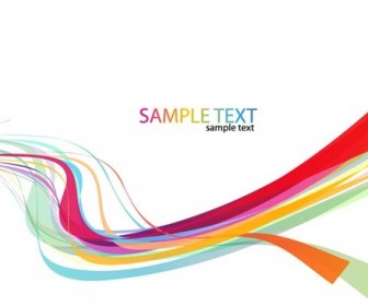 Abstract Rainbow Wave Line Vector Background