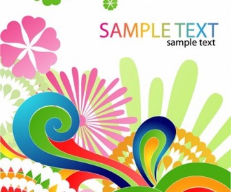 Colorful Floral Design Abstract Background