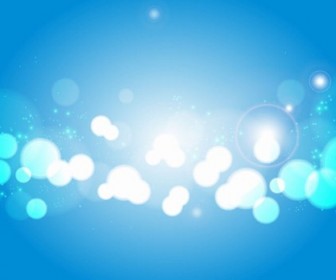 Light Blue Bokeh Vector Background