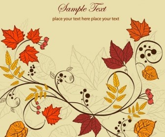 Autumn Leaves Background Vector Illustration