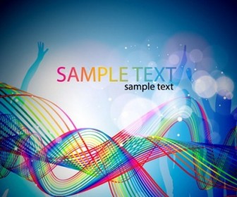Abstract Colorful Music Background Vector Illustration