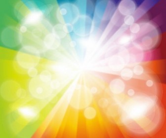 Colorful Burst Bokeh Background Vector Illustration