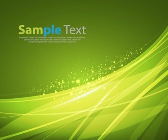 Abstract Green Smooth Lines Vector Background