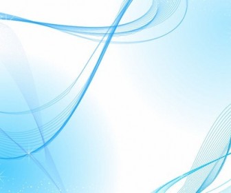 Abstract Vector Background with Blue Wave Line