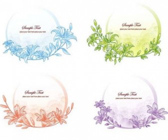 Vector Floral Frame Set