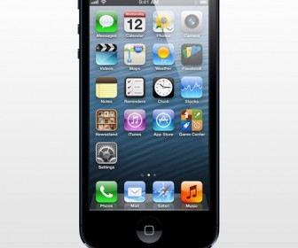 Apple iPhone 5 black PSD