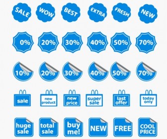Shopping and Discount Tags Vector Set