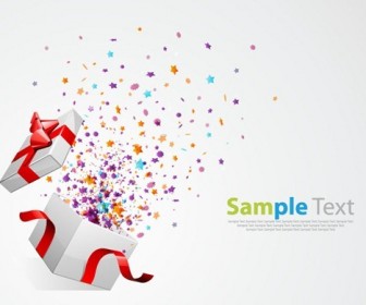 Magic Gift Box Vector Illustration
