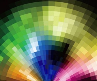 Abstract Radial Colorful Mosaic Background Vector