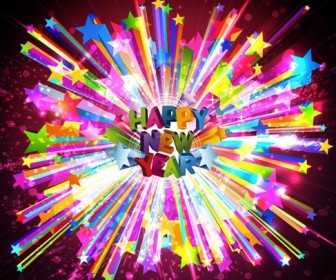 Happy New Year Background Vector Illustration