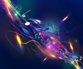 Abstract Music Design Background Vector Illustration