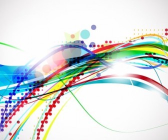 Vector Colorful Abstract Wave Design Background
