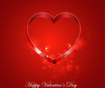 Card for Valentine Day With Heart