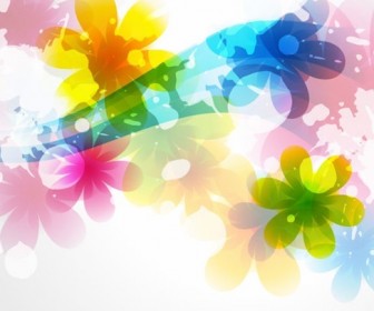Vector of Abstract Colorful Flower Background