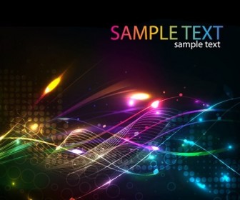 Futuristic Abstract Glowing Light Curves Background Vector Illustration