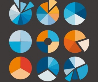 Pie Chart Vector Set