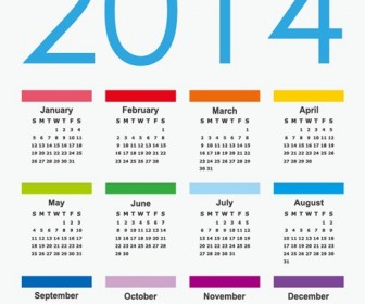 Calendar 2014 Vector Graphic