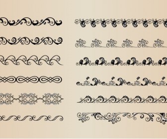 Set of Vector Borders Decorative Elements for Design