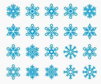 Snowflakes Shape Icon Vector Collection