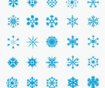 Ice Crystal Snowflakes Vector Graphic