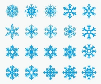 Blue Snowflakes Vector Set