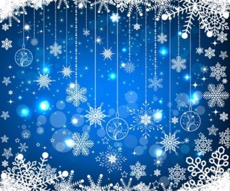 Blue Christmas Background Vector illustration