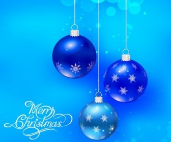 Vector Blue Christmas Holidays Background