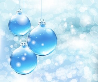 Blue Christmas Card Background Vector Graphic