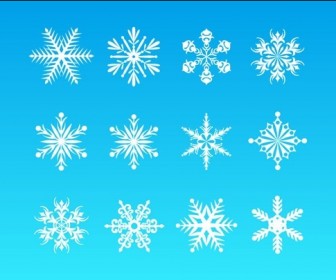 Vector Snowflakes Set for Christmas Design