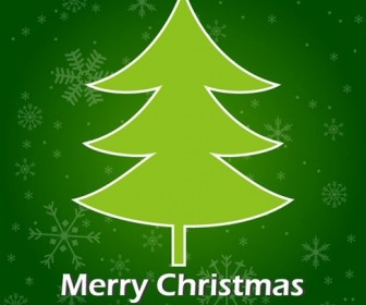 Christmas Tree Green Background Vector Graphic