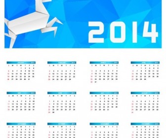 2014 New Year Calendar Vector Illustration