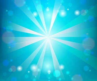 Sunlight on Blue Sky Vector Illustration