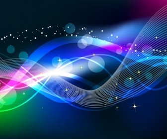 Abstract Wave Color Light Background Vector