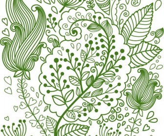 Abstract Flowers Floral Background Vector Illustration