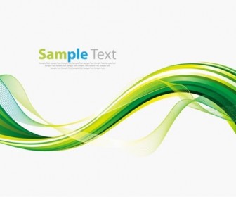 Vector Smooth Green Wave Background