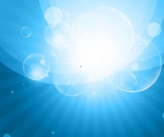 Blue Sky and Circles Background Vector Graphic