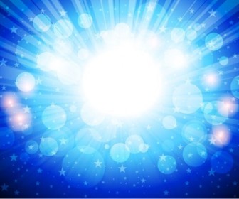 Abstract Blue Bokeh Background Vector Art
