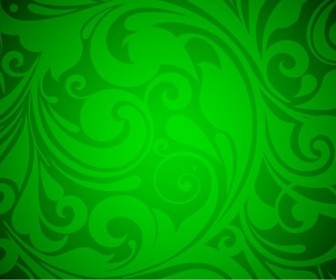 Floral Background Green Vector Graphic