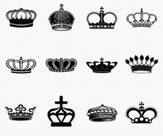 Crown Silhouette Vector Set