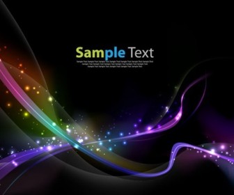 Colorful Abstract Light Wave Vector Background