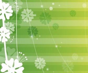 Green Background Abstract Vector Graphic