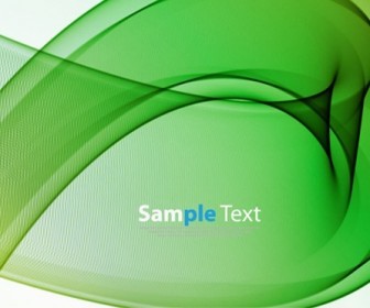 Abstract Green Waves Background Vector Illustration