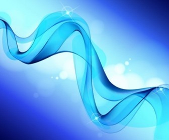 Abstract Blue Smooth Waves Background Vector Graphic