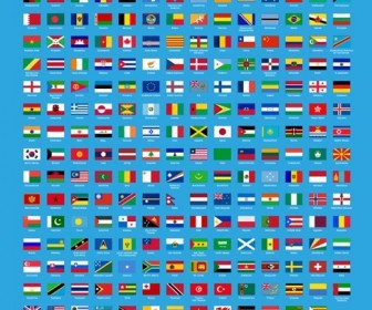 Vector Set of Flags of World