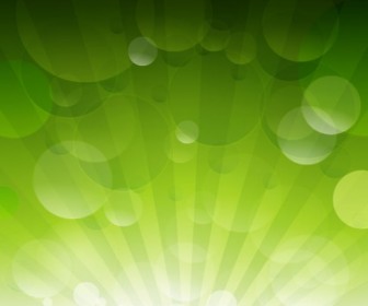 Vector Green Bokeh Abstract Light Background